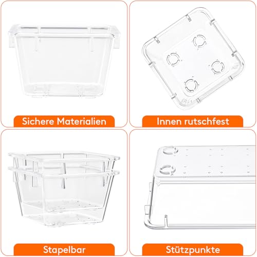 Lifewit 41 Stücke Schubladen Organizer mit 4 Größen, Schminktisch Ordnungssystem, Klar Kunststoff Makeup/Badezimmer/Drawer Box, Schreibtisch Tabletts für Küchen, Schmuck, Schlafzimmer, Büro