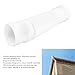 Eavestrough Downspout Extension, Downspout Diverter, Rain Gutter Downspout Extension Flexible PE Extendable Drain Away Extender for Outdoor Villa Round (White)