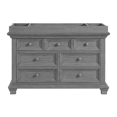Image of Oxford Baby Weston Changing Topper for 7-Drawer Dresser, Dusk Gray