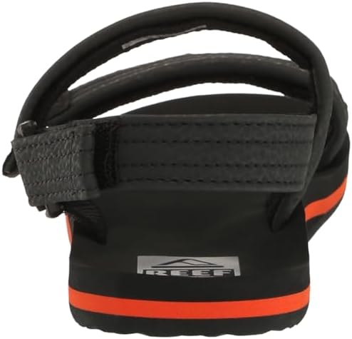Reef Boy's Kids Ahi Convertible Sport Sandal, Grey/Orange, 5 Big | Image 2