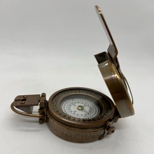 Brújula náutica vintage de latón, tamaño bolsillo, herramienta marítima para senderismo, camping, viaje, decoración y regalo