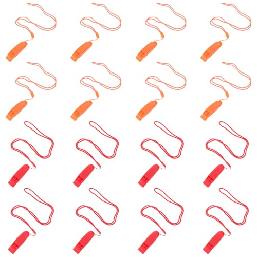 Silbatos deportivos de plástico Garneck 16 pcs con cordón miniatura 1