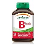 Jamieson Vitamin B Complex and Vitamin C 500 mg, with Folate for Cellular Health, Supports Energy Production, Metabolism, and Immune Health. Vegetarian, Gluten-Free, 100 Caplets, Proudly Canadian