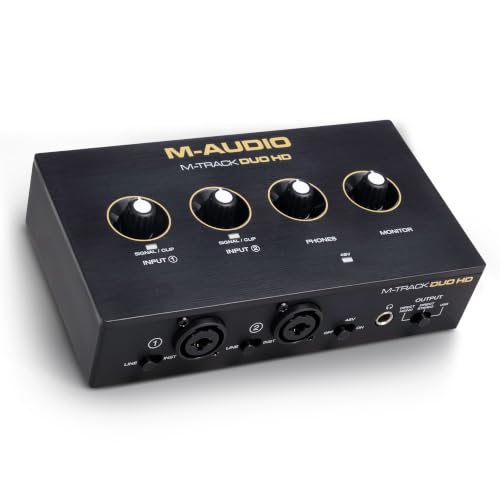 M-AUDIO M-Track Duo HD Audio Interface 24bit 192kHz for Recording, Streaming, Podcasting with USB-C...