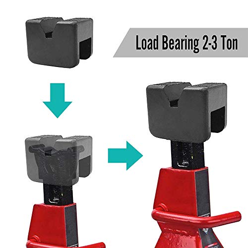 Ajcoflt Universal Square Slotted Frame Rail Rail Jack Guard Adapter Pad Reparação de veículos