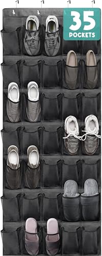 Tiblue Over The Door Shoe Organizers 35 Mesh Pockets Hanging...
