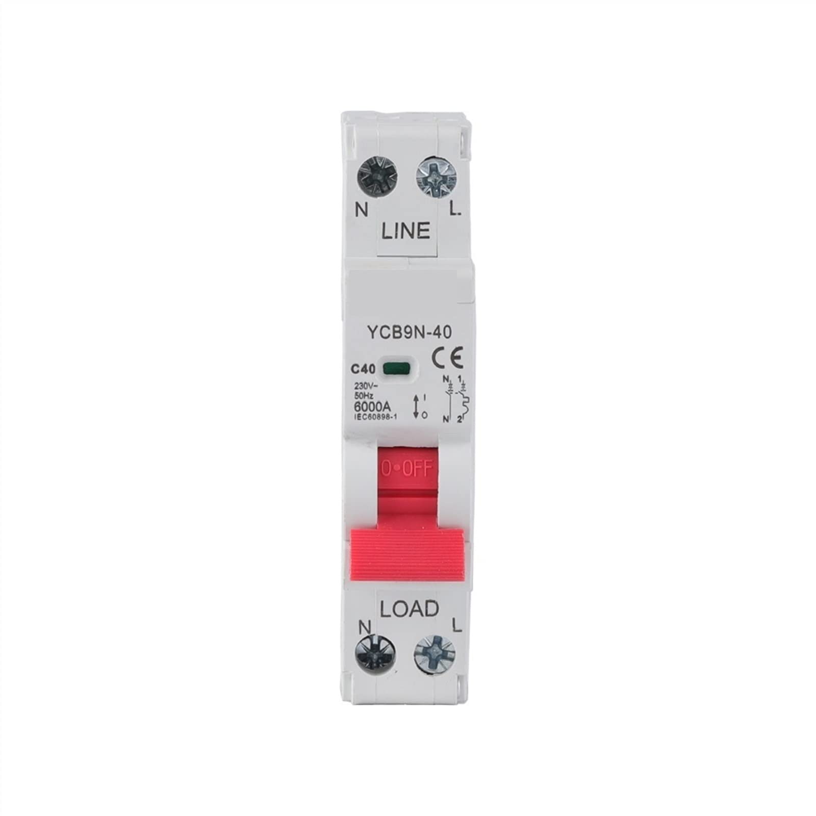 YCB9N-40 Interruttore magnetotermico DPN 6000A 230V 50Hz MCB 6A/10A/16A/20A/25A/32A/40A 1 Pz(10a)