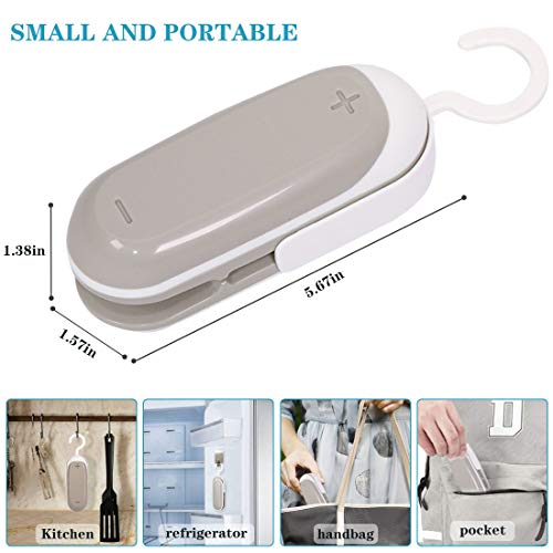 2Pack Mini Bag Sealer, Portable Heat Vacuum Sealers Plastic Sealer, 2 In 1 Heat Seal And Cutter Mini Food Sealer For Plastic Bags Food Storage #TOP5