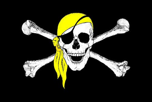 Adesivo Auto U24 - Teschio Pirata Oro 8x7 Cm - Pellicola Adesiva Resistente Ai Graffi E UV