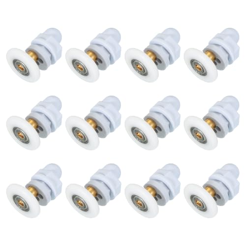 Roulette de douche 29 mm en cuivre blanc uxcell pour remplacement de porte lot de 12