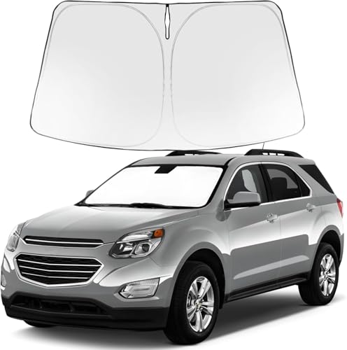 Image of Proadsy 2026 Upgrade Windshield Sun Shade Custom Fit 2010-2017 Equinox Foldable Front Sunshade Protector Sun Visor Blocks UV Rays Keep Car Cooler
