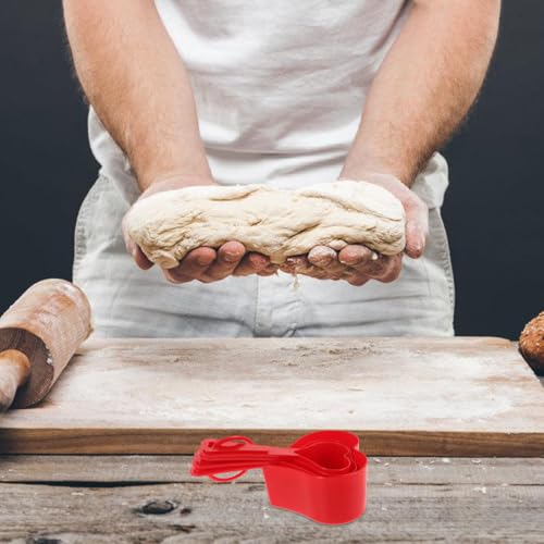 Heart Shaped Measuring Cups Multi-purpose Heart Shaped Measuring Spoons for Indoors Outdoors Use Party Wedding Birthday Everyday Use Random