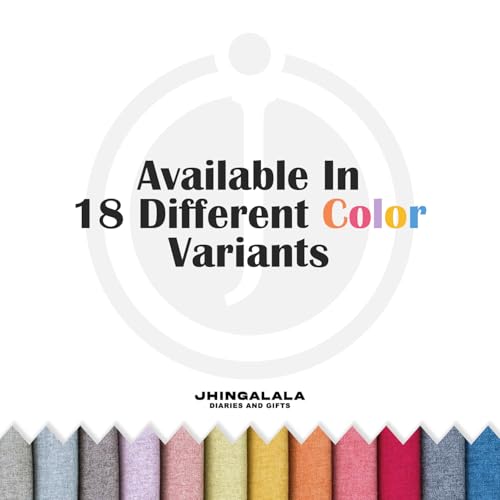 Image of Jhingalala Diaries - Fabric Cover Hardbound Pocket Journal Notebook I Fabric Series Journal Diary For Girls and Women I Pocket Diary With Elastic Closure I Size A6 I 192 Ruled Pages (Army Green)