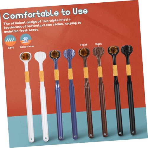 ELAYARD 4 weiche Zahnbürste drei tragbar Reinigung Reisezahnbürsten Zahnbürstenköpfe einseitig Form Handzahnbürste Erwachsene Zahnbürste manuelle Zahnbürsten Carbon-Gold-Bürstendraht – Bild 8