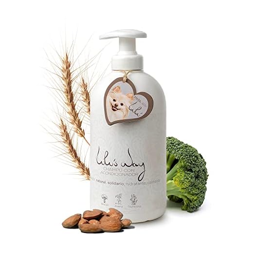 Lulu's Way - Champú Natural con Acondicionador - Perros , Cachorros - Ingredientes Naturales - Ideal Pieles Sensibles Dermatitis Hidrata y Regenera el Pelaje 500 ML