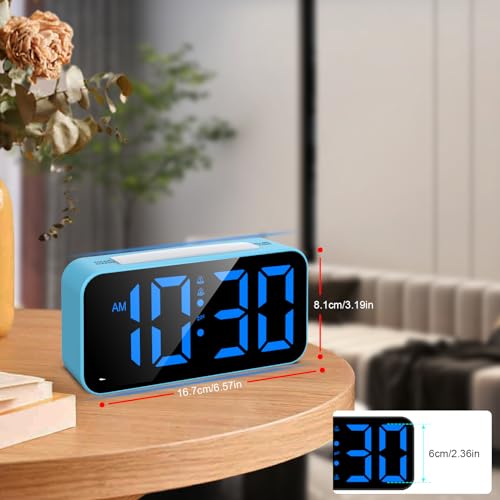 Image of Topski Loud Alarm Clocks for Bedrooms Heavy Sleepers, Digital Clock with Night Light, Large Display, Dual Alarm, Snooze, Dimmable Bedside Alarm Clock for Kids Teens Boys Girls