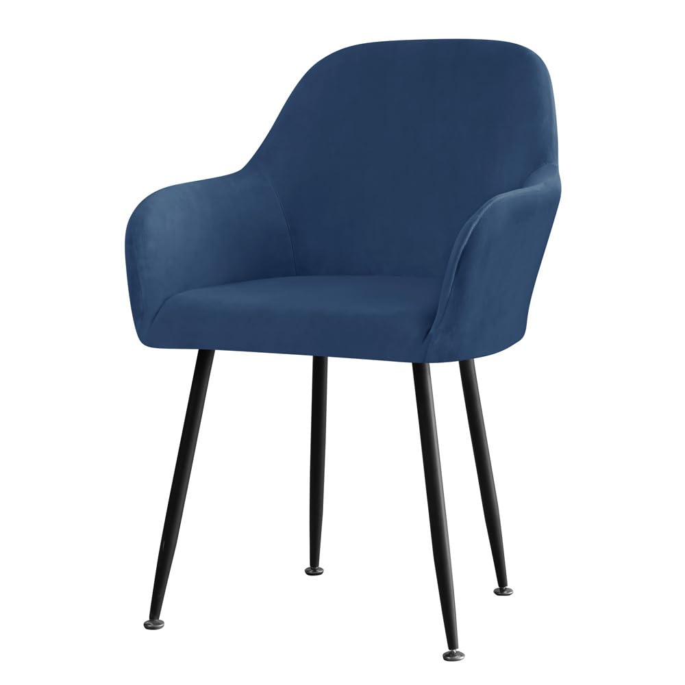 Coprisedia In Velluto Elasticizzato GAMUKAI, Rotonda, Rimovibile, Blu Navy, Taglia M (74-94 Cm)