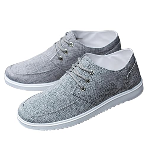 Zapatos casuales para hombre de lona de moda zapatos de entrenador transpirables con cordones zapatos planos de verano zapatos planos ligeros zapatos de barco cómodos zapatos de barco al aire libre