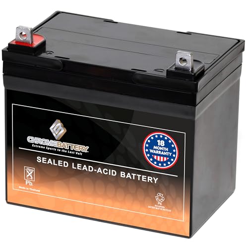 CB CHROMEBATTERY 12V 35AH T3 Maintenance-Free Battery for Lawn Mowers, Snow Blowers, Solar Energy,...