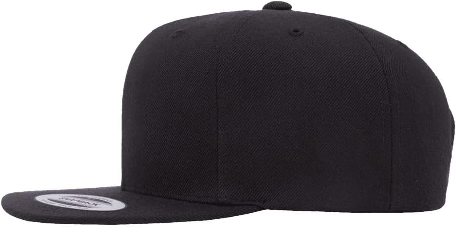 Ford Mustang Running Horse Side Logo Laser Engraved Leather Patch Yupoong 6089 Flat Bill Snapback Hat Cap