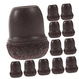 WATIIFUFU 24 Piezas Protectores para Patas de Silla Fundas Antideslizantes de Silicona Marrón Accesorios para Muebles Cubiertas Resistentes para Proteger Suelos Hogar y Oficina