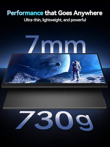 Image of Newsoul OLED Portable Monitor 16 Inch, 3K 2880x1800 | 120Hz | 1ms Portable Gaming Monitor, 500 Nits | 100000:1 Contrast | 100% DCI-P3 | 8-bit+FRC| Ultra-Thin Design for Laptop, Mini PC, Phone,