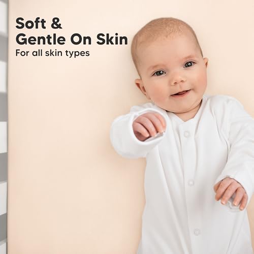 Image of KeaBabies 2-pk Organic Cotton Crib Sheets for Boys Girls 52x28 (Cameo) | Fitted Crib Mattress Sheet Neutral, Breathable Cover for Baby Bed Set, Toddler Mattress, Soft & Cute Prints