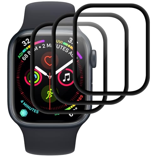 Joeyu (3 Stück Panzer Schutz Glas für Apple watch Series 6/5/4/SE 44mm,Schutzfolie,9H Härte, Anti-Schock, Blasenfrei, Kr...