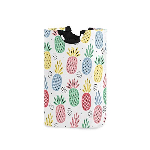 AJINGA Bonita cesta de ropa sucia para niños, tela de piña colorida, plegable, para ropa sucia, para niñas y niños