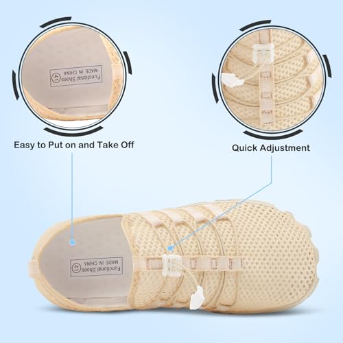Image of L-RUN Barefoot Water Shoes Women Mens Aqua Sock Athletic Hiking Water Sports Shoes for Swim Beach Pool Sand Diving Walking