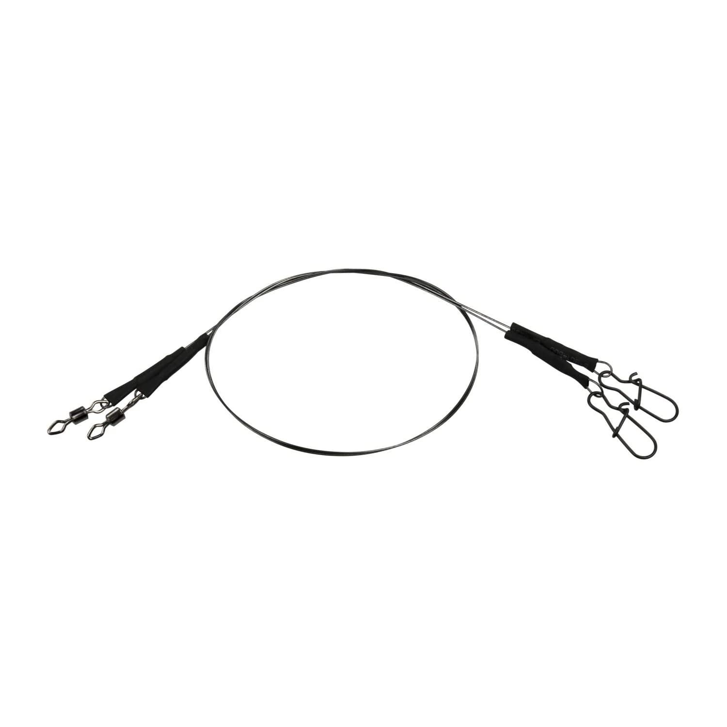 DAM Effzett Kink Free Titanium Leader mit Swivel & Snap Länge 30cm Tragkraft 15.0kg