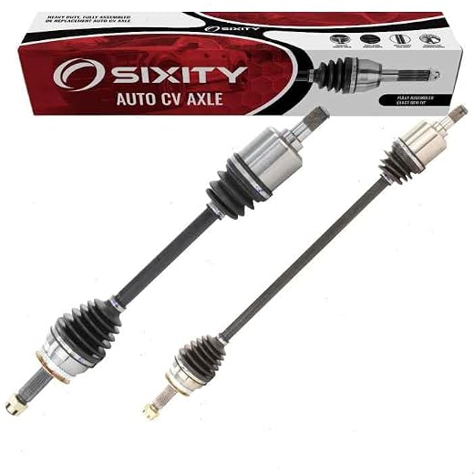 2 pc Sixity Front CV Axle Kit compatible with Hyundai Elantra 2001-2006 - Pair Left Right Driver Passenger Complete Axle Shaft Assembly