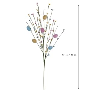 Easter picks6 pack easter egg picks artificial easter berry stems easter picks and sprays rustic easter decorations for easter home decor and flower arrangementpinkyellowcyan  urban country home decor