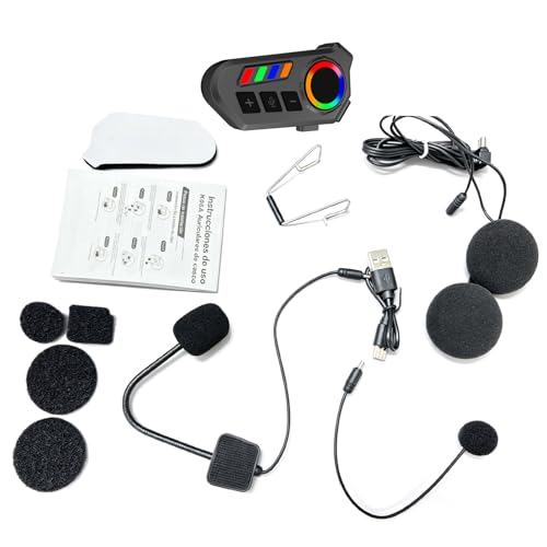 Casque sans fil pour motocyclistes cherchant un son premium et des lumières LED en ABS