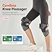 IKEEPFIT Cordless Knee Massager with Heat Vibration for Pain Relief, MAXwarm 4.0[2026 Upgraded] - Electric Heated Knee Brace with 5 Heat Levels and 3 Massage Mode, Gifts for Men Women (Grey, Single)