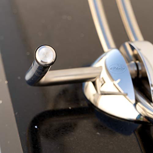 Foto von Afinox Primus Schinkenhalter mit schwarzem Silestone-Boden – professioneller Schinkenschneider mit elegantem Design und maximaler Stabilität