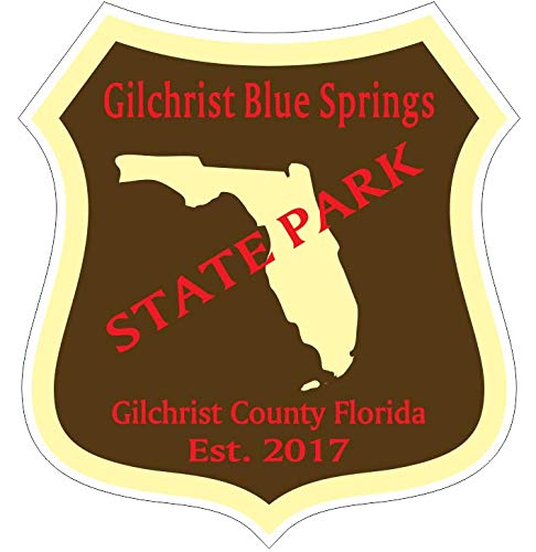 Gilchrist Blue Springs Florida State Park pop Vinyl | 5 - Sizes Decal Patch Poster Banner | Gilchrist Blue Springs Florida State Park Helmet Sticker