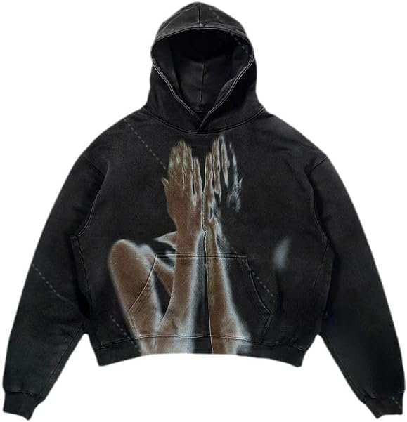 Obenie Halloween Y2K Hoodie Gothic Casual Alphabet Blast Print Pattern Skull Fashion Hoodie Men Harajuku Men Clothing - Image 2