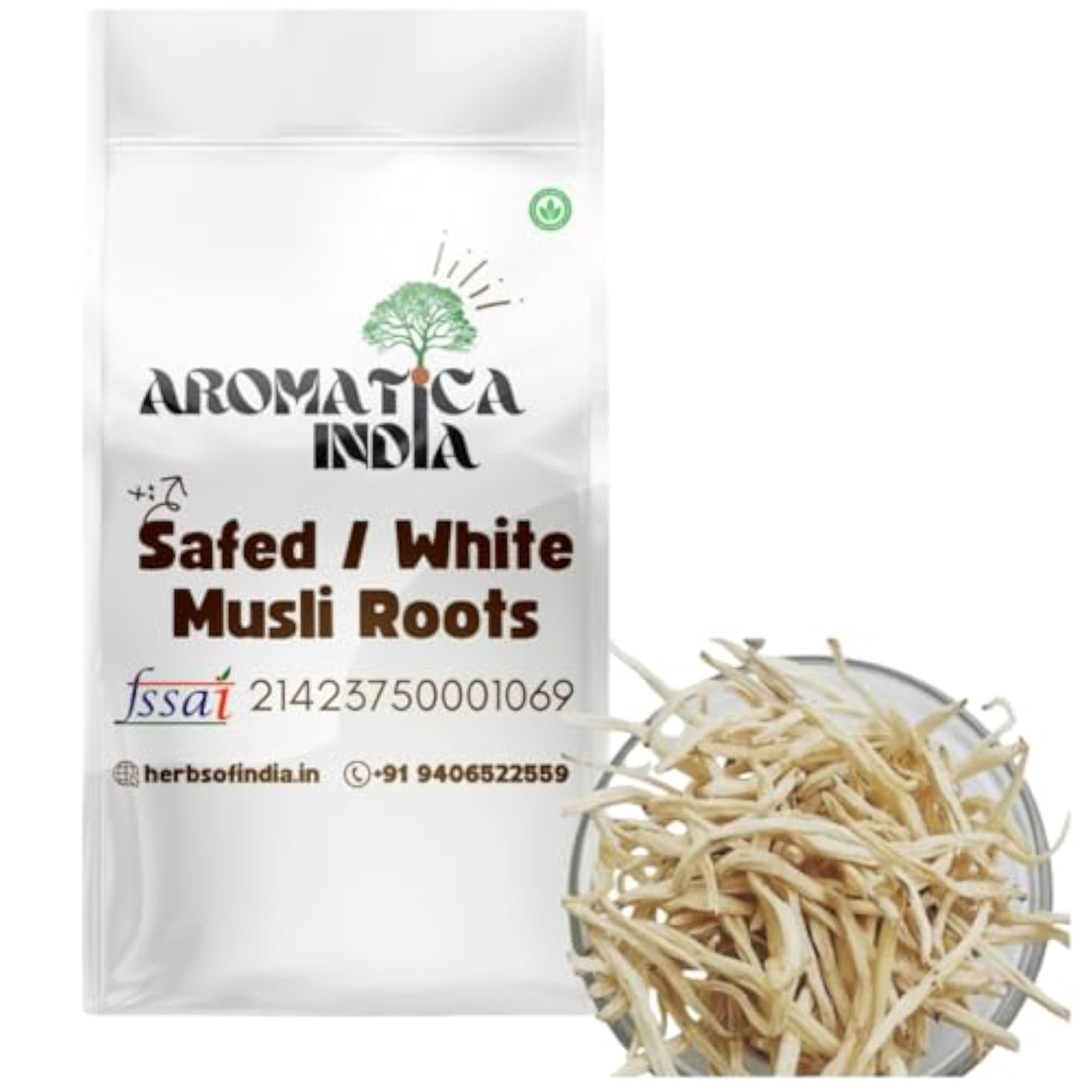 Aromatica Safed Musli 100% Pure & Natural Root Powder