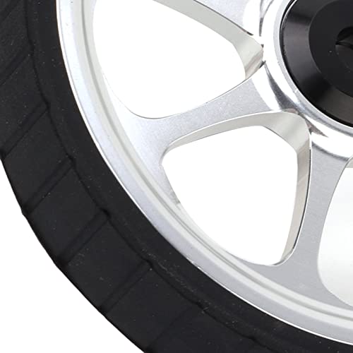 Vbestlife Folding Bike Easy Wheel, 82mm Dia Aluminum Alloy Widened Bearing Easywheel Fits for Brompton 3sixty Folding Bike(Silver) - Image 3
