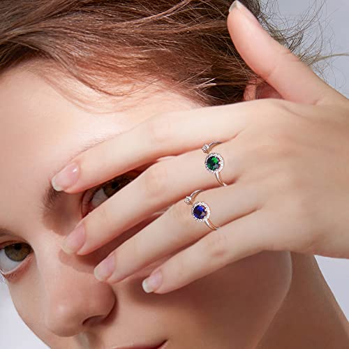 Forever Queen June Birthstone Rings For Women Girls 925 Sterling Silver Womens Month Ring Adjustable Ring Anniversary Birthday Jewelry Gift Jewelry For Wife Mom Daughter #TOP5