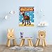 OULUN Toy Inspired Stories Party Supplies, Pin The Tail on The Bullseye Party Game, Large Poster 24PCS Reusable Tail Stickers for Kids Boys Birthday Party, Toys 4th Party Favors