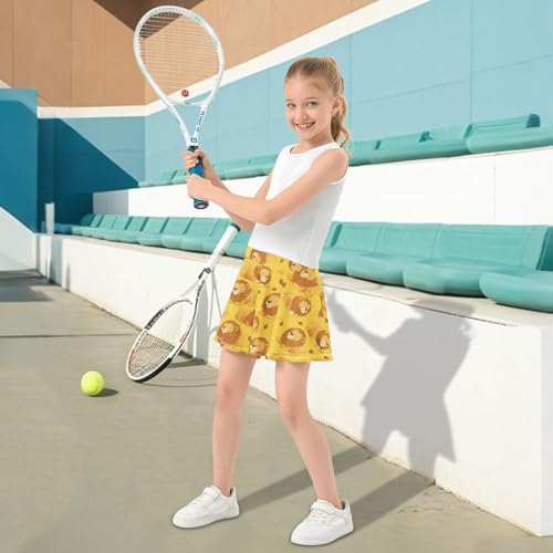 visesunny Girls Flowy Pleated Skirt Rest Sleep Lion Tennis Golf Fashion Short Skorts for Casual Dance Outfit2