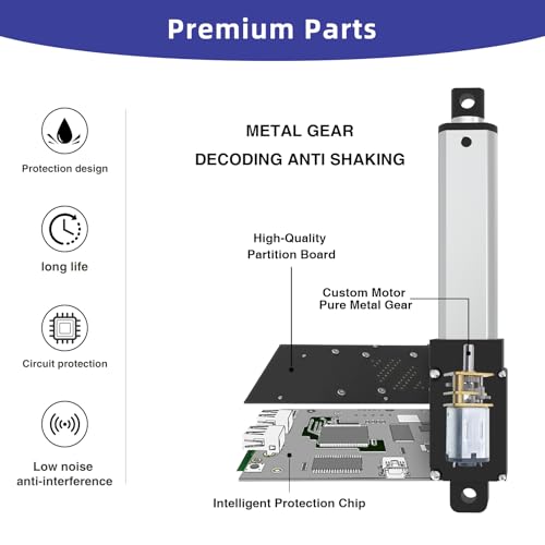 Lcvxyerq MINI005 4 Inch 28Lbs Mini Stroke 12V Electric Linear Actuator 4Mm/Sec Linear Motion Actuator thumb #4