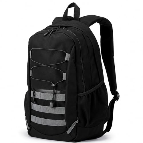 Fyvola Hiking Travel Backpacks Men and Women, Lightweight Waterproof Laptop Backpack Outdoor Camping Backpack Hiking Daypack for Travel, Trekking, Work 26L (Black)