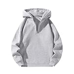 SOLY HUX Men's Quarter Zip Hoodies Zip Up Hoodie Long Sleeve Drop Shoulder Sweatshirt Casual Pullover