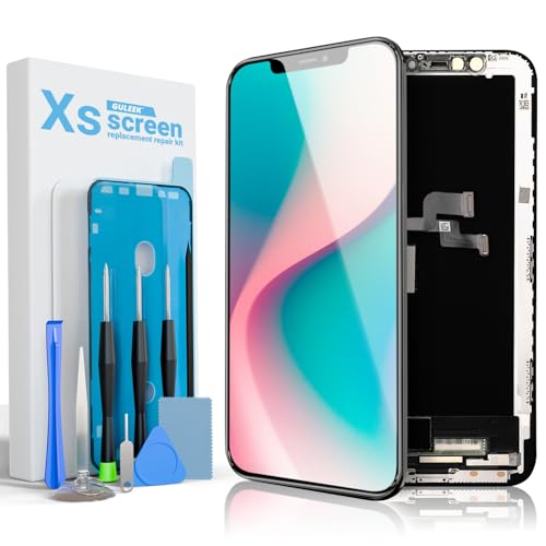 GULEEK Display für iPhone XS 5 8 Zoll LCD Bildschirm Ersatz Touchscreen mit 3D Touch vormontiert mit Rahmen Digitizer und Reparaturset