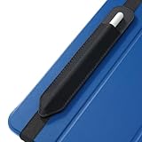 MoKo Pencil Case Holder Fit The Apple Pencil (Pro and USB-C and 1st and 2nd Gen), Detachable Elastic Pocket for Stylus Pen with Elastic Band Attached to iPad Case, Black