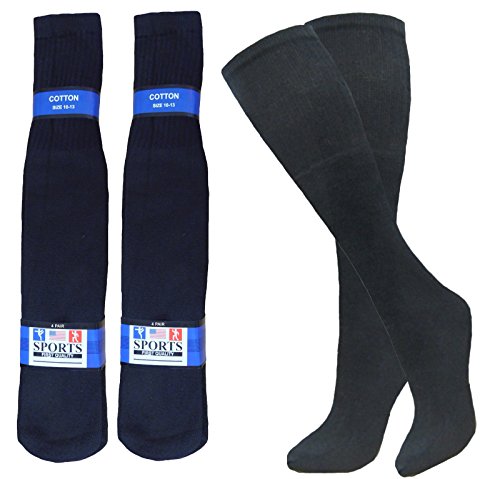 BLACK TUBE SOCKS (MID CALF) SIZE 10-13 TUBE SOCKS BLACK 4-PAIRS, 8-PAIRS OR 12-PAIRS