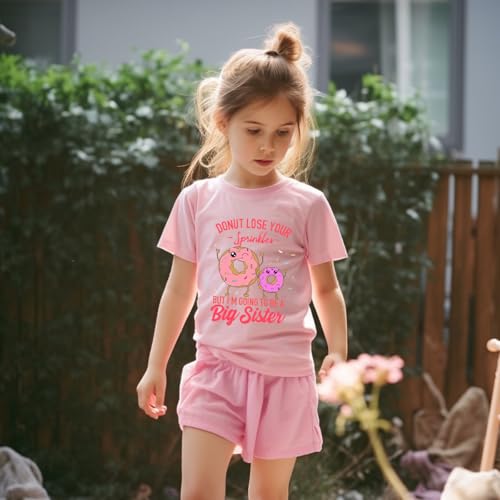 Image of Big Sister Announcement T Shirt Toddler Girls Promoted to Big Sister Tees Outfits 1-7 Years